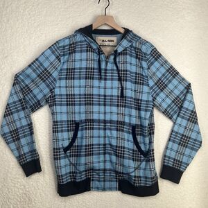 All Son Men’s Hoodie Sweater M Sweatshirt Hooded Turquoise Zippered